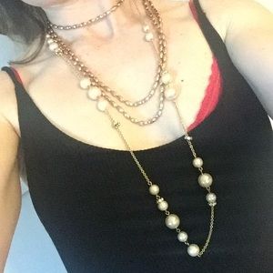 J. Crew pearl and gold necklace